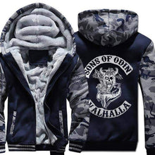 Load image into Gallery viewer, VIKING LAIR Sweatshirt dark-blue / XS (US)/L Warm Casual Hooded Sons of Odin Sweatshirt