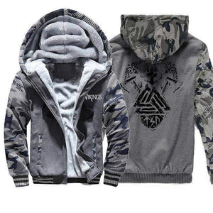 VIKING LAIR Sweatshirt Dark Gray 1 / 5XL Viking Camo Odin Valknut Sweatshirt + Hoodie