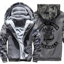 Load image into Gallery viewer, VIKING LAIR Sweatshirt dark-gray 1 / XS (US)/L Warm Casual Hooded Sons of Odin Sweatshirt