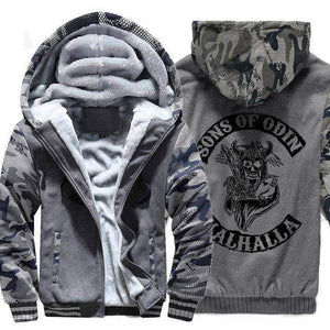 VIKING LAIR Sweatshirt dark-gray 1 / XS (US)/L Warm Casual Hooded Sons of Odin Sweatshirt