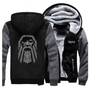 VIKING LAIR Sweatshirt Dark Gray Black / 2XL (US) Viking Odin Sweatshirt + Hoodie