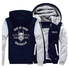 Load image into Gallery viewer, VIKING LAIR Sweatshirt Gray Dark Blue 5 / 5XL Viking Son of Odin Sweatshirt + Hoodie