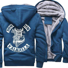 Load image into Gallery viewer, VIKING LAIR Sweatshirt Lake-blue / XS (US)/L Warm Casual Hooded Sons of Odin Sweatshirt