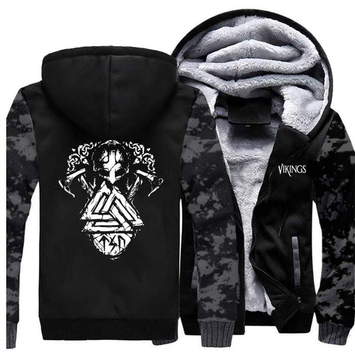 VIKING LAIR Sweatshirt Viking Camo Odin Valknut Sweatshirt + Hoodie