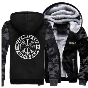 VIKING LAIR Sweatshirt Viking Camo Vegvisir Sweatshirt + Hoodie