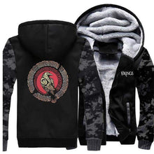 Load image into Gallery viewer, VIKING LAIR Sweatshirt Vintage Gray 6 / XL Viking Camo Raven Sweatshirt + Hoodie