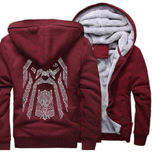 Load image into Gallery viewer, VIKING LAIR Sweatshirt wine red / S(US) Odin Viking Sweatshirt + Hoodie