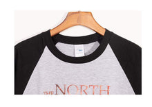 Load image into Gallery viewer, VIKING LAIR T-Shirt The North Remembers Raglan Shirt